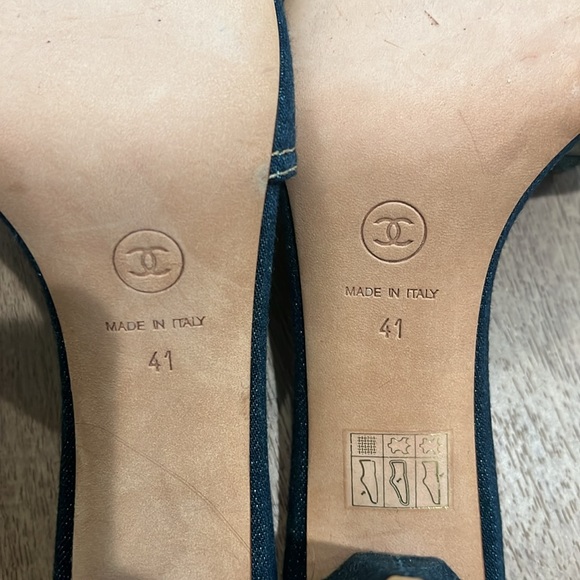 Chanel Camellia Denim Kitten Sandal Heels - Picture 4 of 13